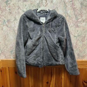 Faux Fur Zip Up Hoodie